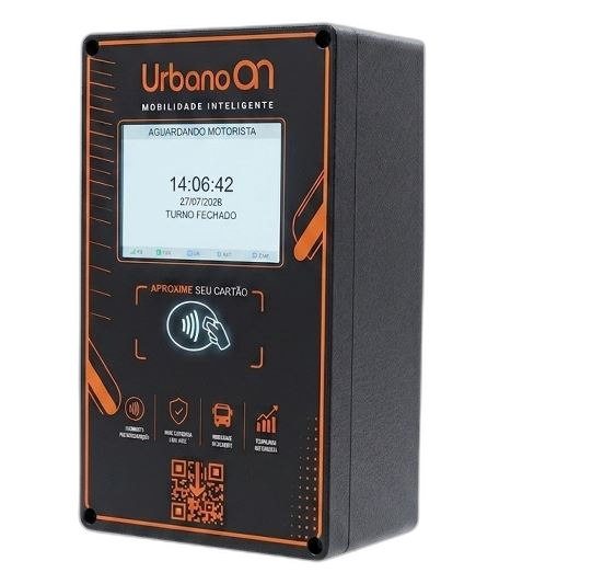 Validador Urbano On — leitura NFC e QR code embarcada
